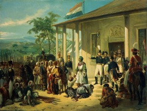 Lukisan Peristiwa Penangkapan Pangeran Diponegoro oleh Nicolaas Pieneman