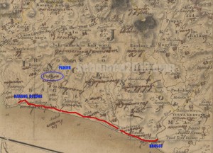 Belangrijke Wegen: dari wilayah Karang Bolong - Kebumen sampai Brosot; Peta Raffles 1817.