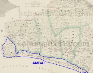 Wilayah Ambal menurut peta Belanda tahun 1855